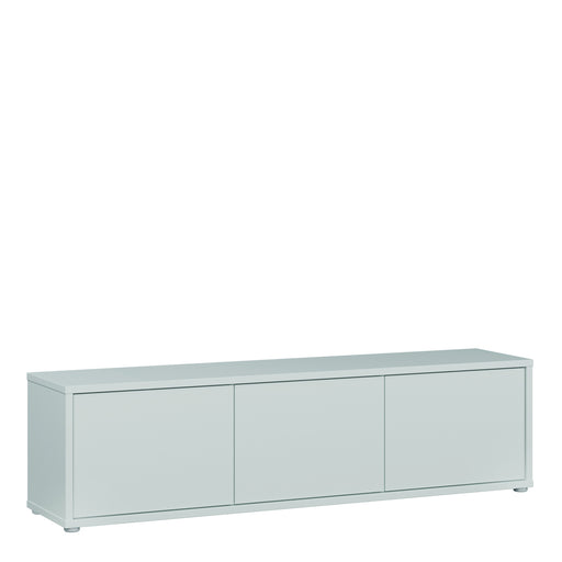 Alice Springs Wide TV Cabinet with 3 Doors Push-to-Open in Light Grey – image 1