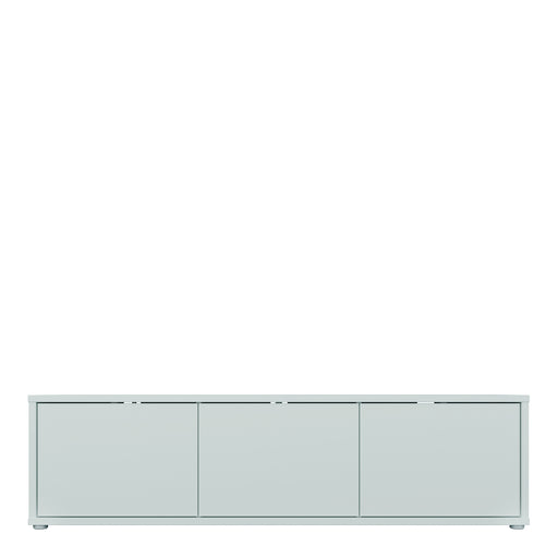 Alice Springs Wide TV Cabinet with 3 Doors Push-to-Open in Light Grey – image 2