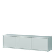Alice Springs Wide TV Cabinet with 3 Doors Push-to-Open in Light Grey – image 3