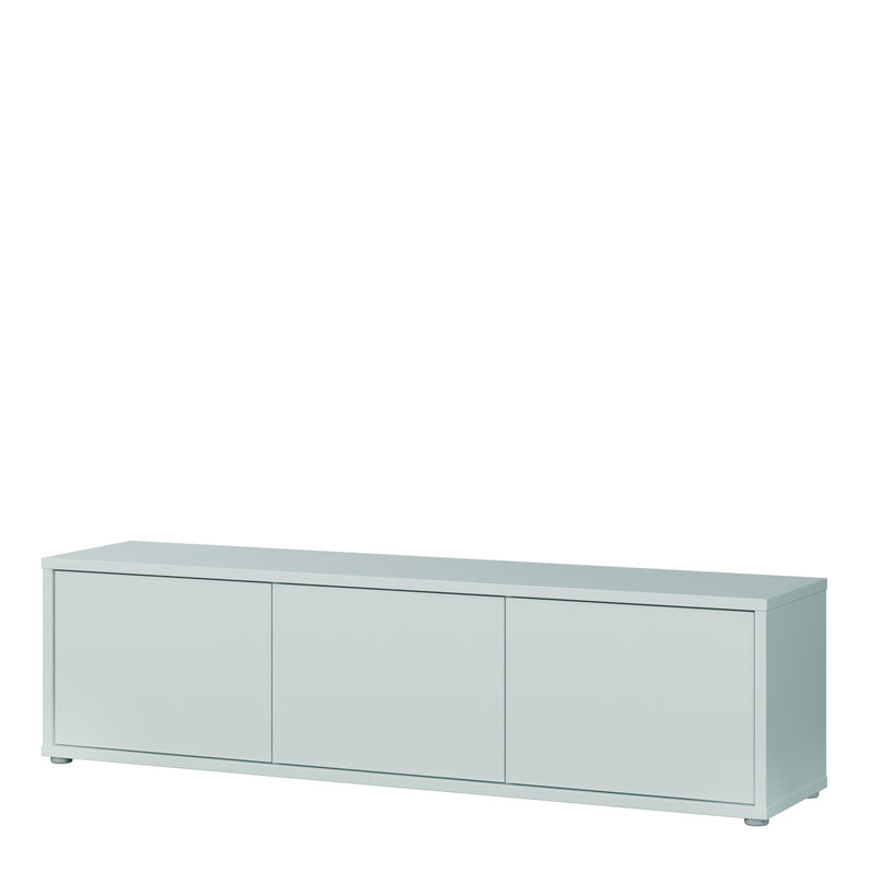 Alice Springs Wide TV Cabinet with 3 Doors Push-to-Open in Light Grey – image 3