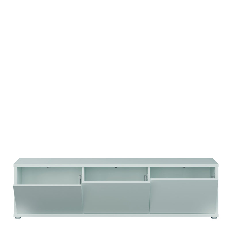 Alice Springs Wide TV Cabinet with 3 Doors Push-to-Open in Light Grey – image 5