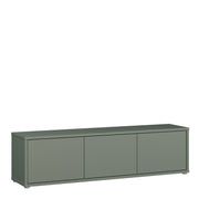Alice Springs Wide TV Cabinet with 3 Doors Push-to-Open in Sage Green – image 1