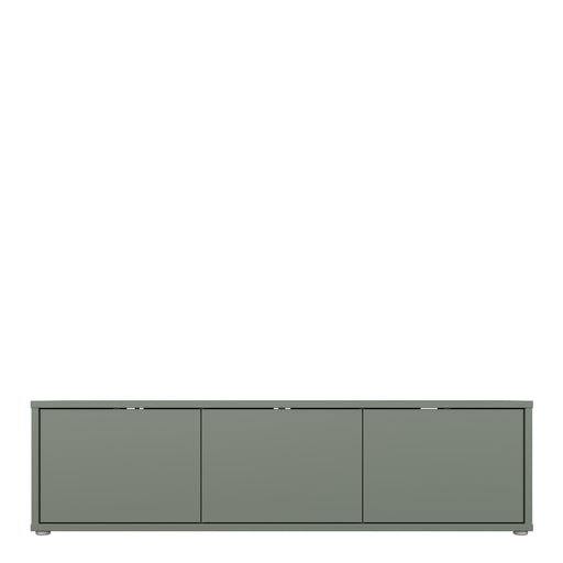 Alice Springs Wide TV Cabinet with 3 Doors Push-to-Open in Sage Green – image 2