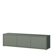 Alice Springs Wide TV Cabinet with 3 Doors Push-to-Open in Sage Green – image 3
