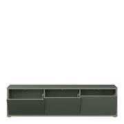 Alice Springs Wide TV Cabinet with 3 Doors Push-to-Open in Sage Green – image 5