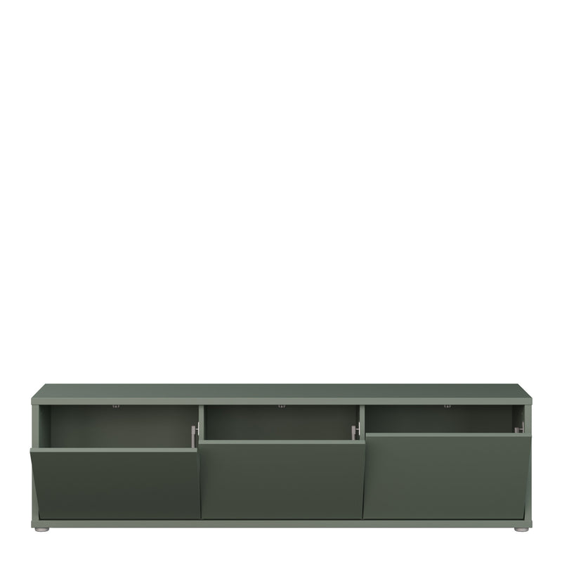 Alice Springs Wide TV Cabinet with 3 Doors Push-to-Open in Sage Green – image 5