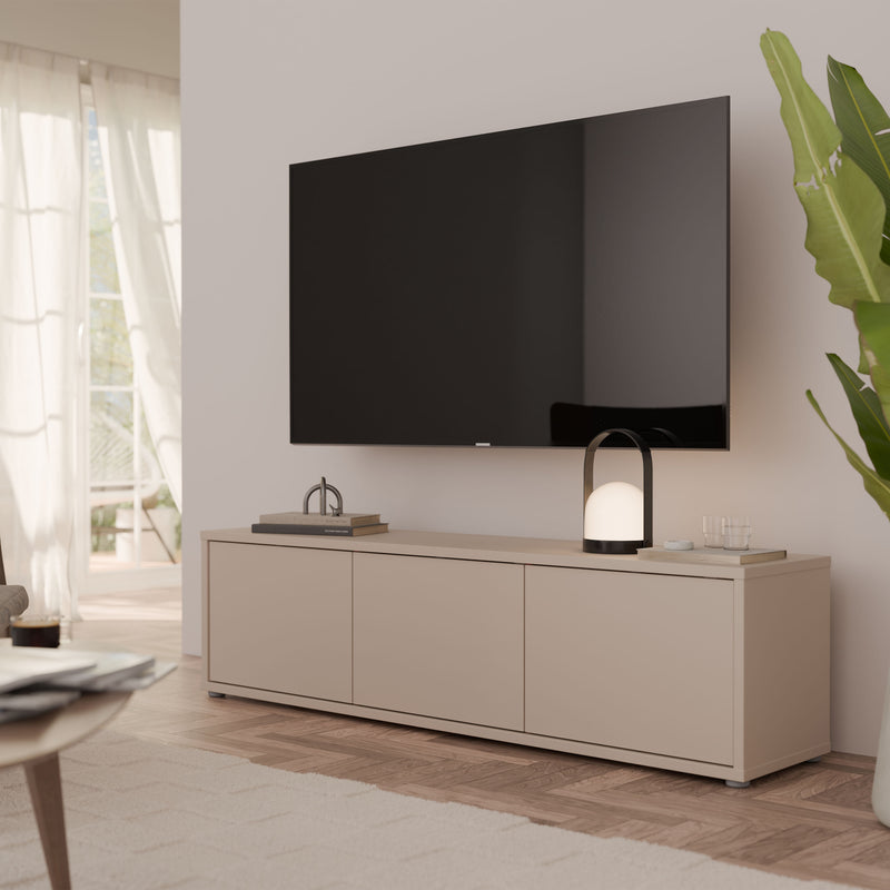 Alice Springs Wide TV Cabinet with 3 Doors Push-to-Open in Sand – image 6
