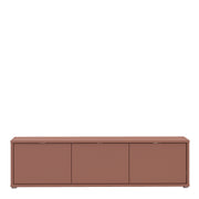 Alice Springs Wide TV Cabinet with 3 Doors Push-to-Open in Terracotta – image 2