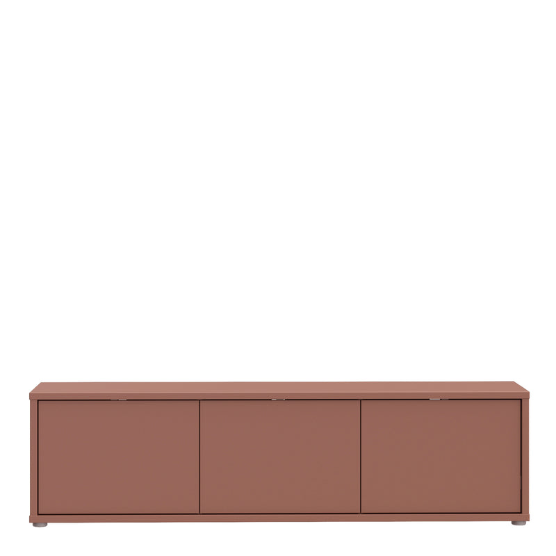 Alice Springs Wide TV Cabinet with 3 Doors Push-to-Open in Terracotta – image 2
