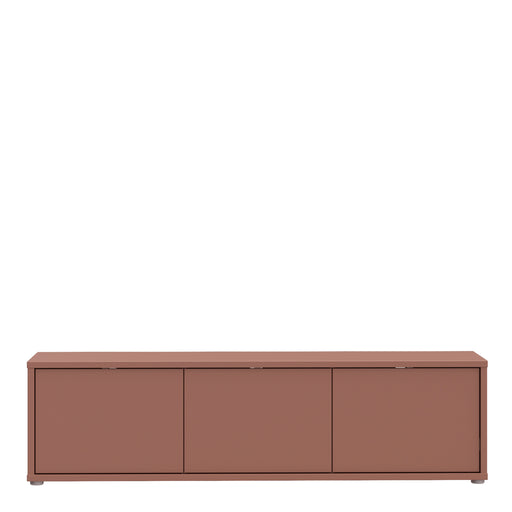 Alice Springs Wide TV Cabinet with 3 Doors Push-to-Open in Terracotta – image 2