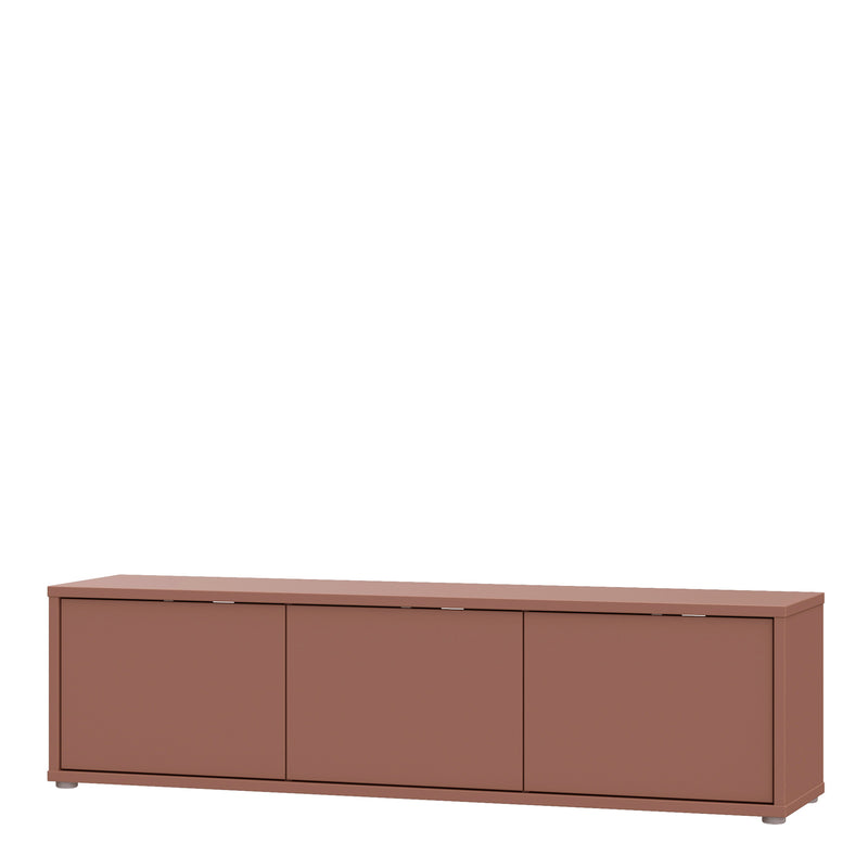 Alice Springs Wide TV Cabinet with 3 Doors Push-to-Open in Terracotta – image 3