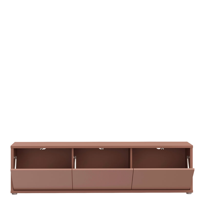 Alice Springs Wide TV Cabinet with 3 Doors Push-to-Open in Terracotta – image 5