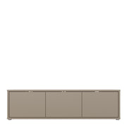 Alice Springs Wide TV Cabinet with 3 Doors Push-to-Open in Taupe – image 2