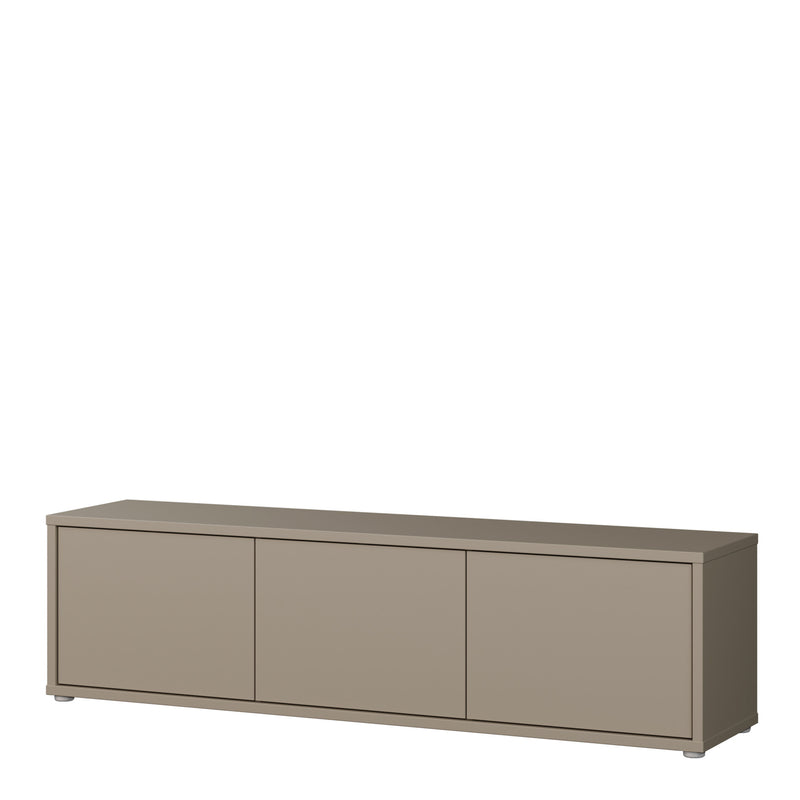 Alice Springs Wide TV Cabinet with 3 Doors Push-to-Open in Taupe – image 3