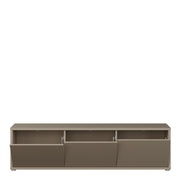 Alice Springs Wide TV Cabinet with 3 Doors Push-to-Open in Taupe – image 5