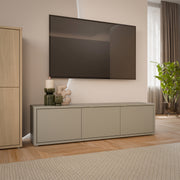 Alice Springs Wide TV Cabinet with 3 Doors Push-to-Open in Taupe – image 6