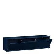 Alice Springs Wide TV Cabinet with 3 Doors Push-to-Open in Night Blue – image 4