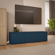 Alice Springs Wide TV Cabinet with 3 Doors Push-to-Open in Night Blue – image 6