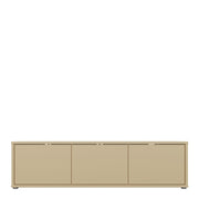 Alice Springs Wide TV Cabinet with 3 Doors Push-to-Open in Butter Yellow – image 2