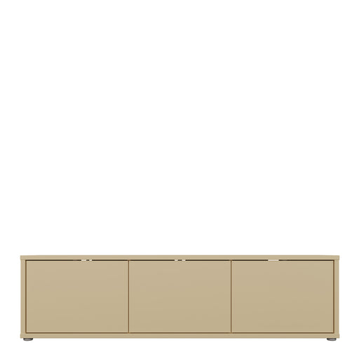 Alice Springs Wide TV Cabinet with 3 Doors Push-to-Open in Butter Yellow – image 2