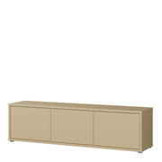 Alice Springs Wide TV Cabinet with 3 Doors Push-to-Open in Butter Yellow – image 3