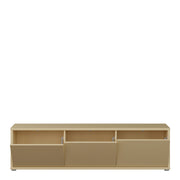 Alice Springs Wide TV Cabinet with 3 Doors Push-to-Open in Butter Yellow – image 5