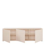 Alice Springs Large TV Cabinet with 3 Doors Push-to-Open in Sand – image 5