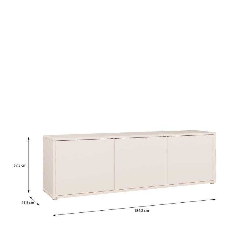 Alice Springs Large TV Cabinet with 3 Doors Push-to-Open in Sand – image 7