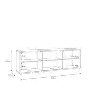 Alice Springs Large TV Cabinet with 3 Doors Push-to-Open in Sand – image 8