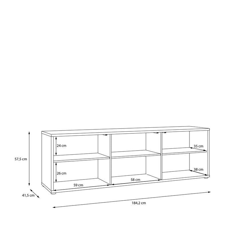 Alice Springs Large TV Cabinet with 3 Doors Push-to-Open in Sand – image 8