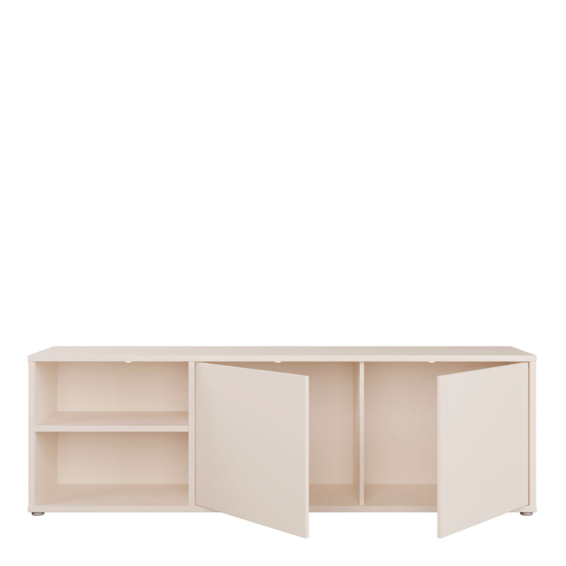 Alice Springs Wide TV Cabinet with 2 Doors Push-to-Open & 1 Open Shelf in Sand – image 5