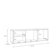 Alice Springs Wide TV Cabinet with 2 Doors Push-to-Open & 1 Open Shelf in Sand – image 8