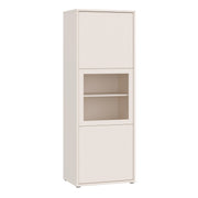 Alice Springs Narrow Display Cabinet with 3 Push-to-Open Doors in Sand – image 1