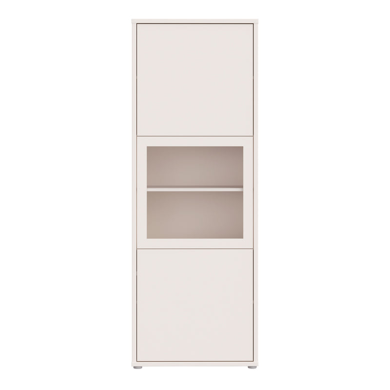 Alice Springs Narrow Display Cabinet with 3 Push-to-Open Doors in Sand – image 2