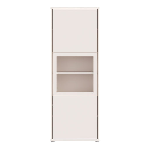 Alice Springs Narrow Display Cabinet with 3 Push-to-Open Doors in Sand – image 2