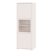 Alice Springs Narrow Display Cabinet with 3 Push-to-Open Doors in Sand – image 3