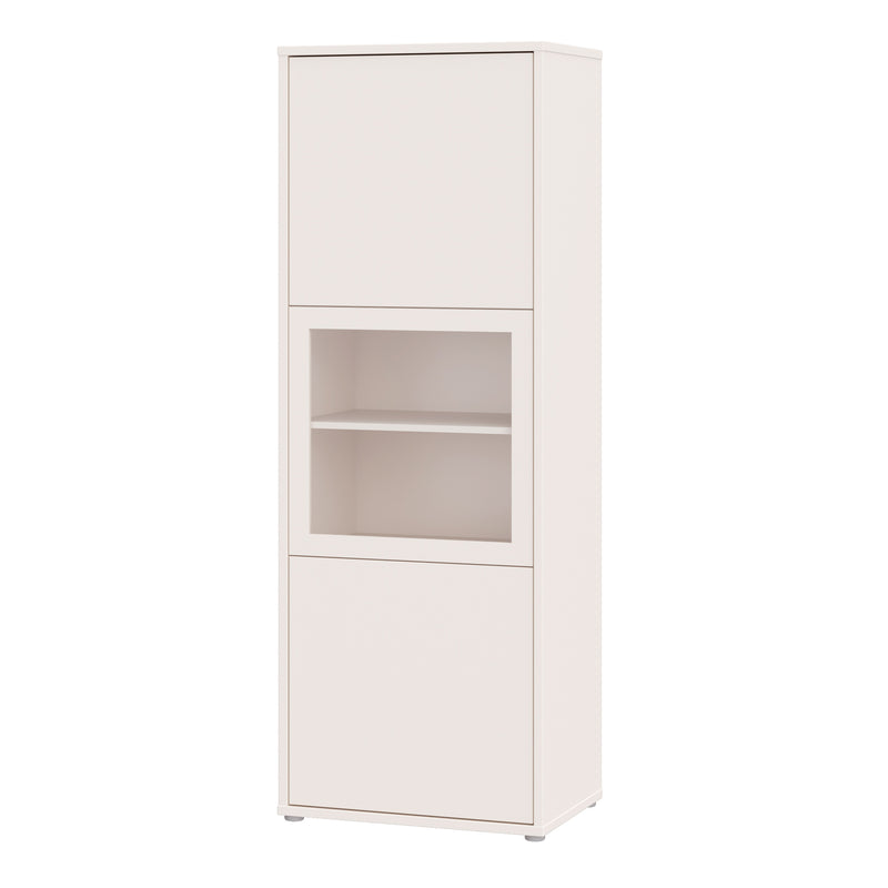Alice Springs Narrow Display Cabinet with 3 Push-to-Open Doors in Sand – image 3