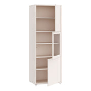 Alice Springs Narrow Display Cabinet with 3 Push-to-Open Doors in Sand – image 4