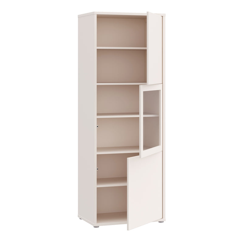 Alice Springs Narrow Display Cabinet with 3 Push-to-Open Doors in Sand – image 4