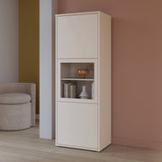 Alice Springs Narrow Display Cabinet with 3 Push-to-Open Doors in Sand – image 6