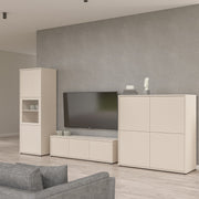 Alice Springs Narrow Display Cabinet with 3 Push-to-Open Doors in Sand – image 7