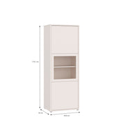 Alice Springs Narrow Display Cabinet with 3 Push-to-Open Doors in Sand – image 8