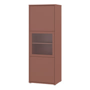 Alice Springs Narrow Display Cabinet with 3 Push-to-Open Doors in Terracotta – image 3