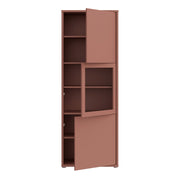 Alice Springs Narrow Display Cabinet with 3 Push-to-Open Doors in Terracotta – image 5