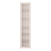 Alice Springs Slim Tall Display Cabinet with 1 Glass Door Push-to-Open & 5 Shelves in Sand – image 2