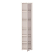 Alice Springs Slim Tall Display Cabinet with 1 Glass Door Push-to-Open & 5 Shelves in Sand – image 5