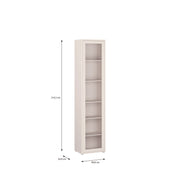 Alice Springs Slim Tall Display Cabinet with 1 Glass Door Push-to-Open & 5 Shelves in Sand – image 8