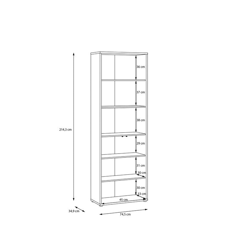 Alice Springs Slim Tall Display Cabinet with 2 Glass Doors Push-to-Open & 5 Shelves in Sand – image 11