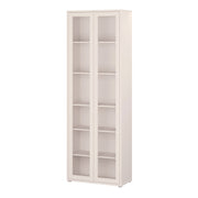 Alice Springs Slim Tall Display Cabinet with 2 Glass Doors Push-to-Open & 5 Shelves in Sand – image 3