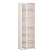 Alice Springs Slim Tall Display Cabinet with 2 Glass Doors Push-to-Open & 5 Shelves in Sand – image 4